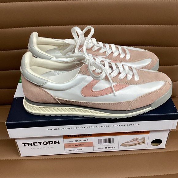 Tretorn Rawlins Blush/White style sneaker - Picture 2 of 6